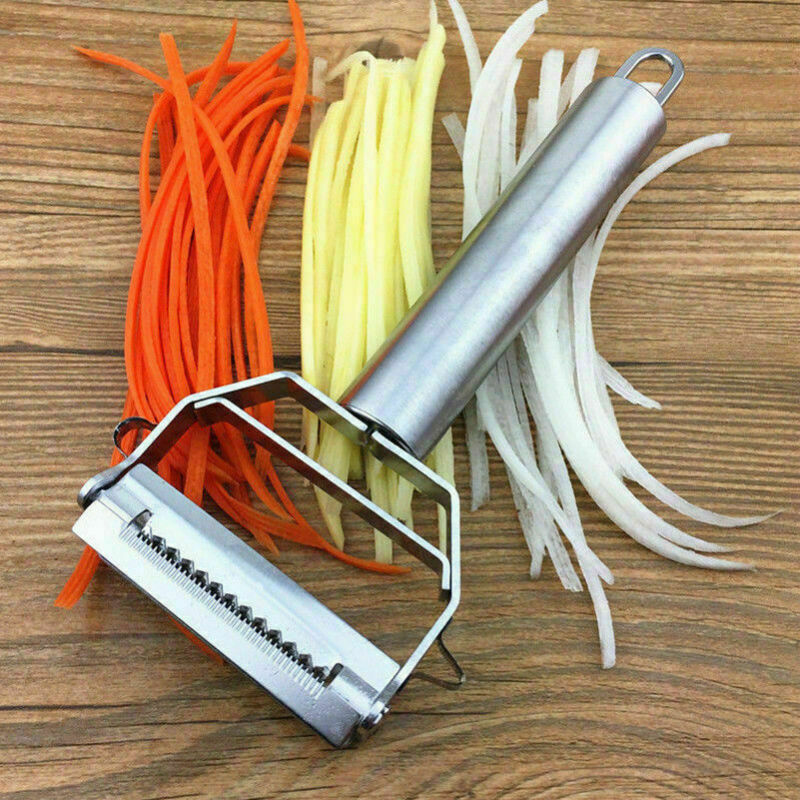 Silber Edelstahl Kartoffel Obst Karotten Gemüse Hobel Cutter Reibe Küche Werkzeuge Obst Gemüse Werkzeuge