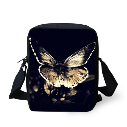 Vlinder Print Vrouwen Messenger Bags Kleine Cross-body Bags Voor Tiener Meisjes Mini Kids Schouder Bolsas Vrouwelijke: Z682E