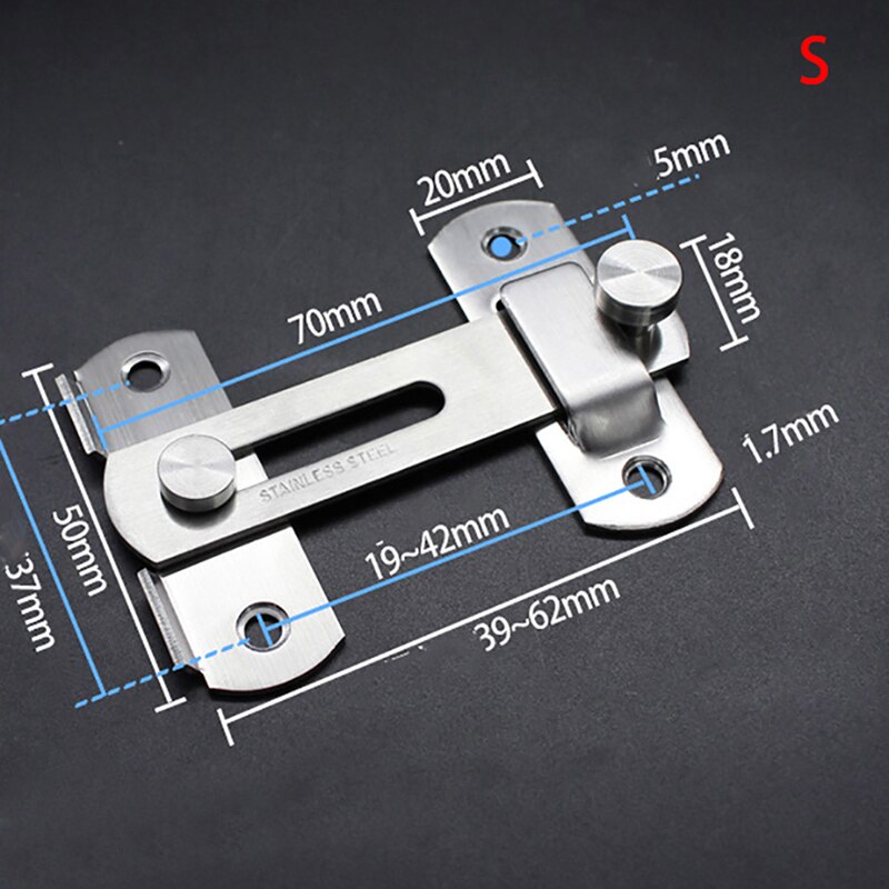 Guard Latch Bolt With Screws Door Lock Handle Sliding Window Stainless Steel Door Latch Home Safety Chain Door Home: 2