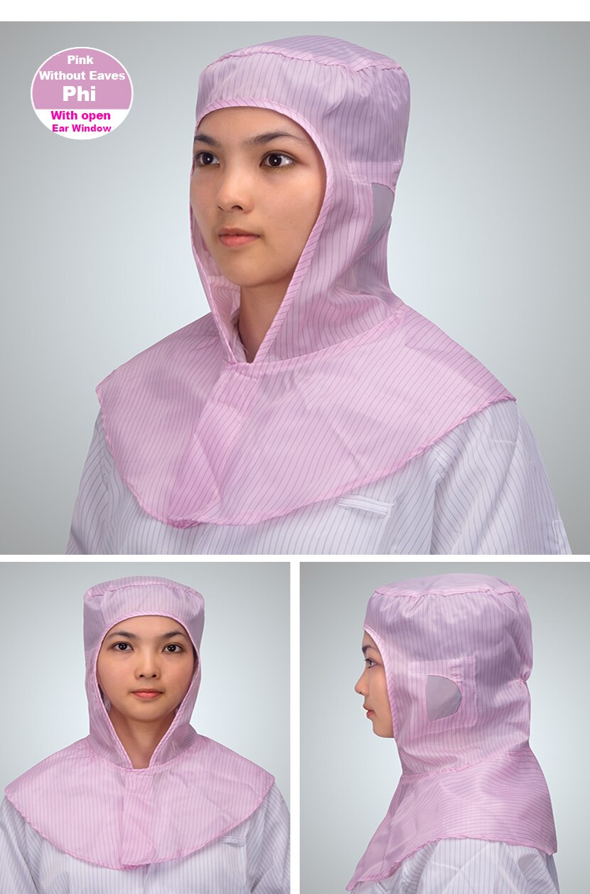 The Factory Sells Safety Helmet Antistatic Hat Cap German Antistatic Cape Dustproof Casco Helmet Safety Hat Wide Brimmed Hat: Pink Eaves Cape Hat