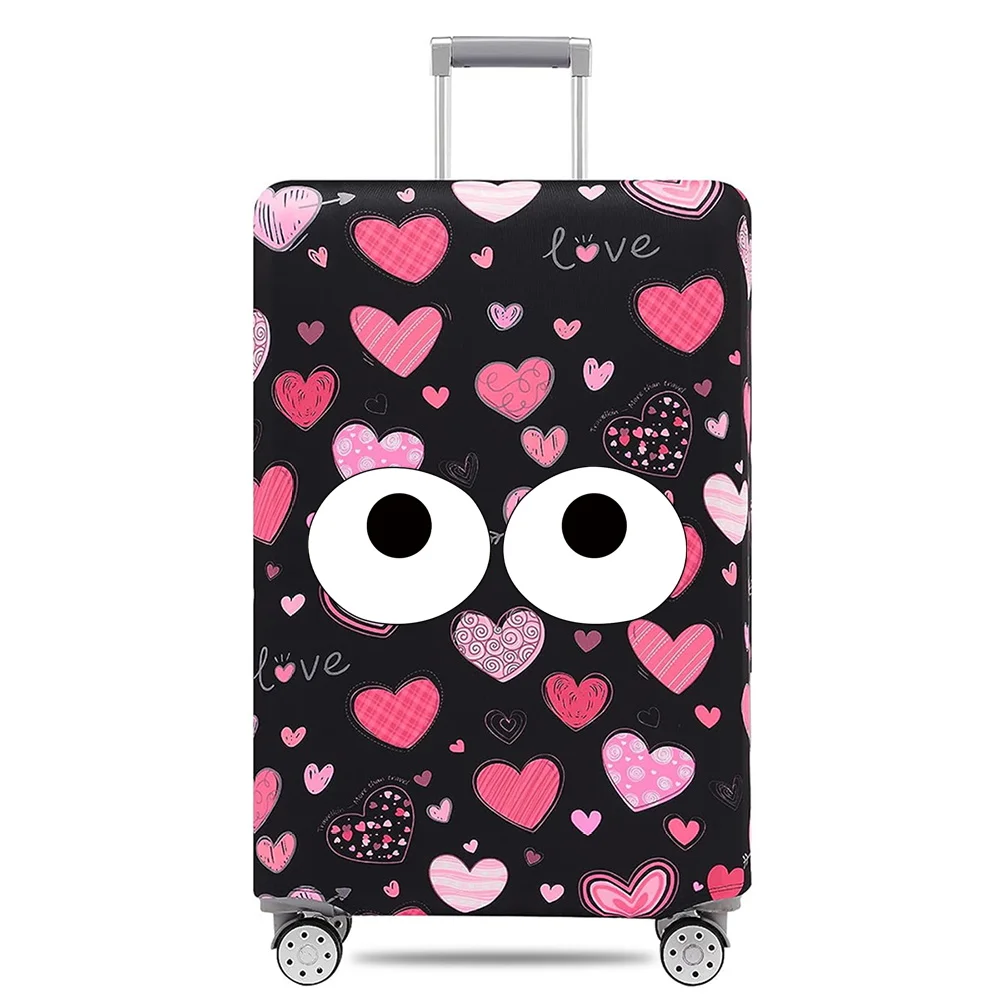 Travel Suitcase Protective Cover Luggage Protective Cover Cute Printing Suitable for 18-28 Inch Suitcases: L / Brown