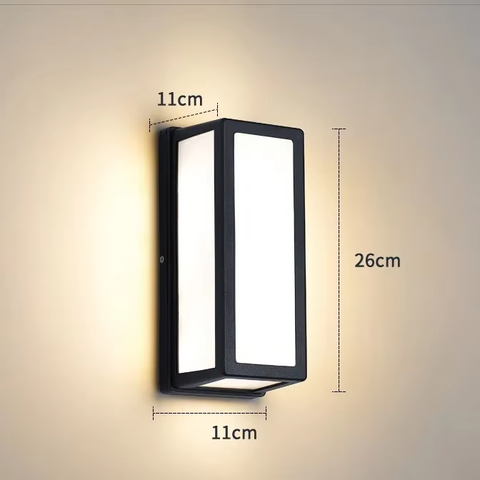 Led udendørs lys vandtæt  ip65 bevægelsessensor lys led udendørs væglampe udendørs belysning  ac85-265v udendørs væglamper: Lysegrøn / Blå / 6w