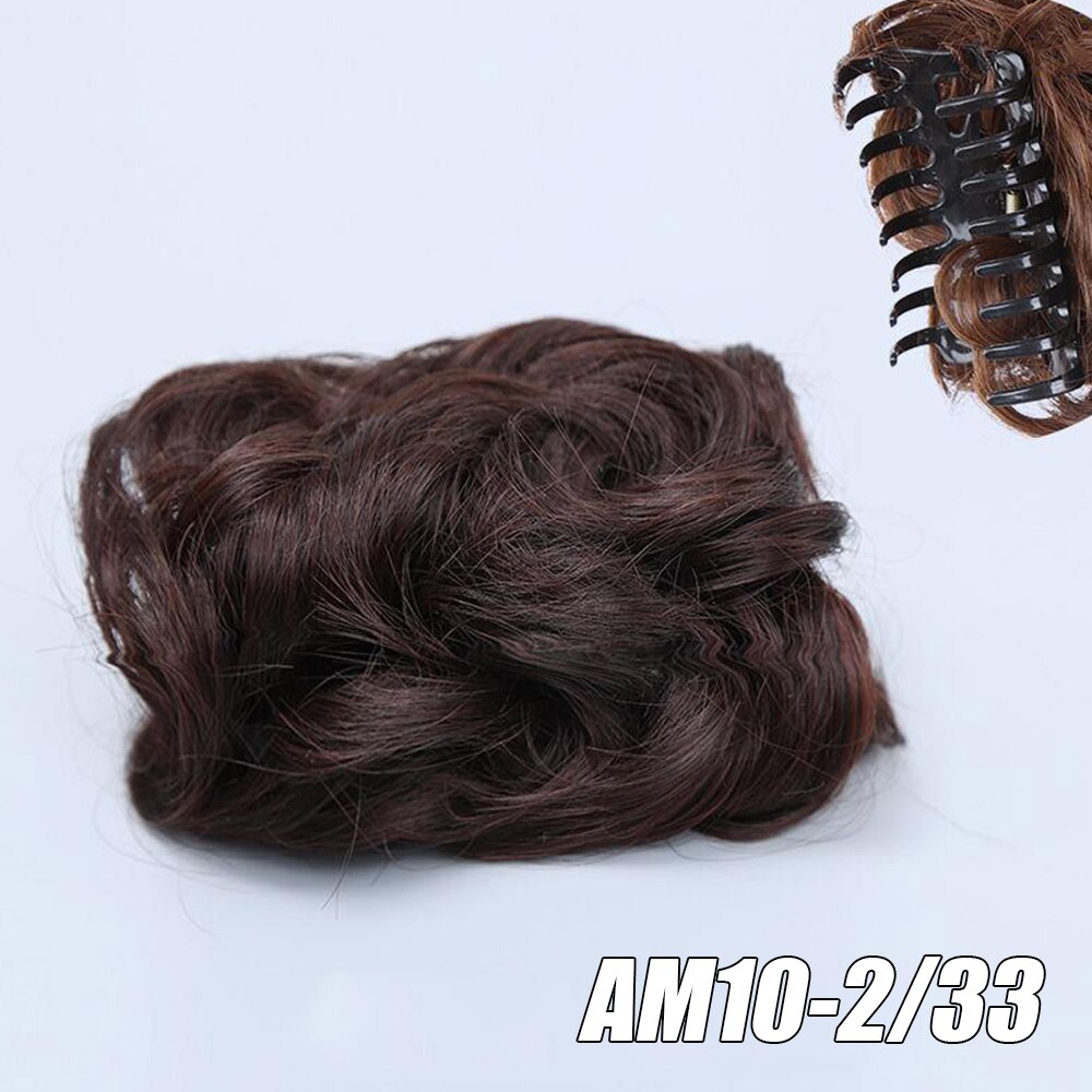 LVHAN Synthetic Curly Chignon Ombre Claw Hair Messy Buns Updo claw Clip In Hairpiece For Women's Hair Buns: AM10-2-33