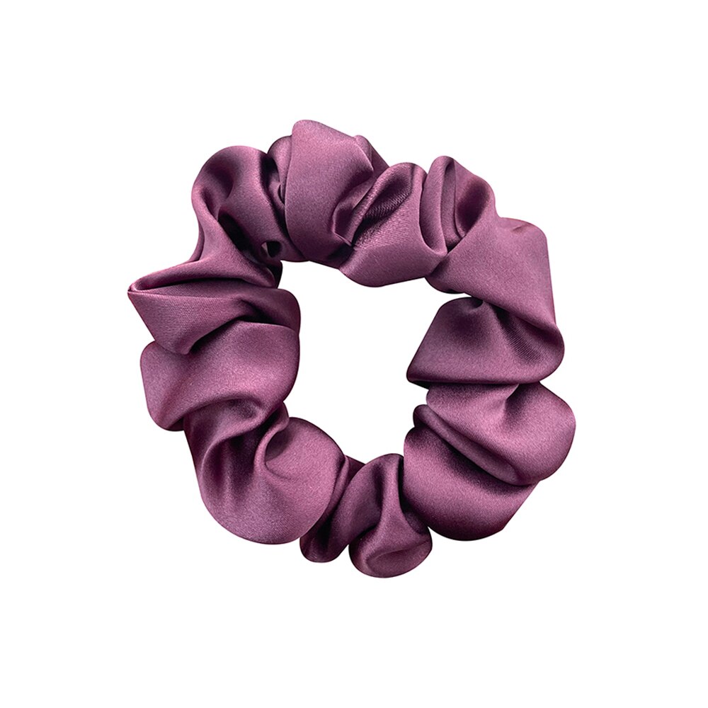 neue 100% Reine Maulbeere die Seide Große Krawatte Haar Seide Einfache Reine Farbe retro Haar Bands Für Frauen Haar Krawatte seil Zubehör Mädchen: Lila