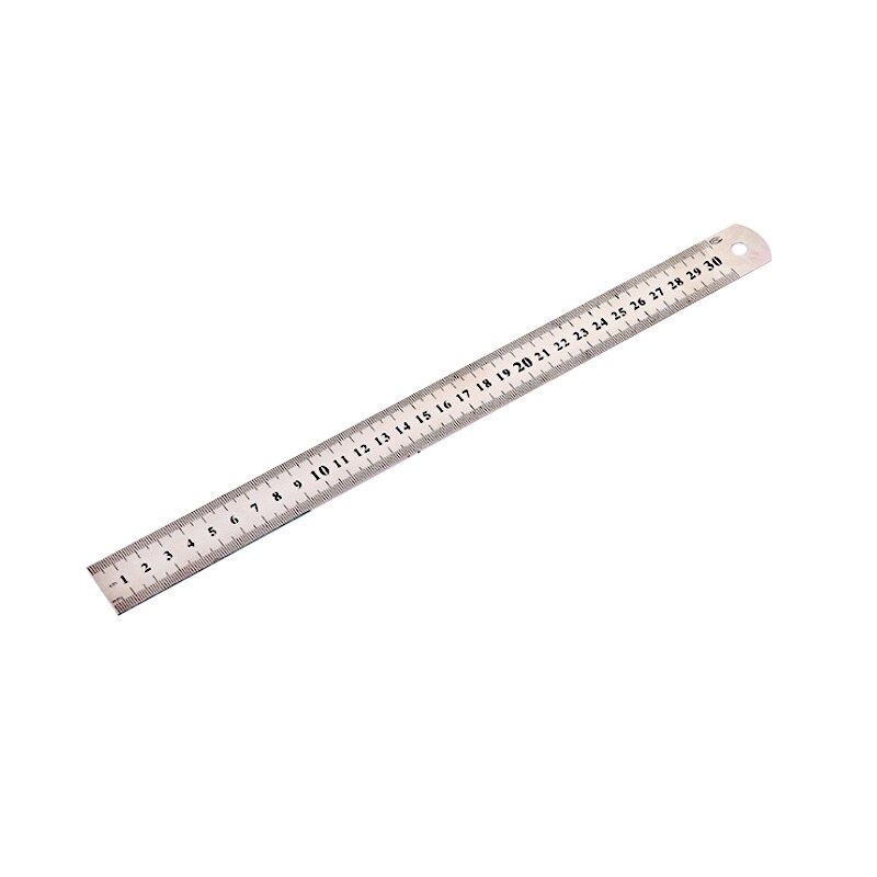 Students Stainless Steel Ruler Metal For Drawing School Learn Drawing Ruler Cutting Ruler: 30cm