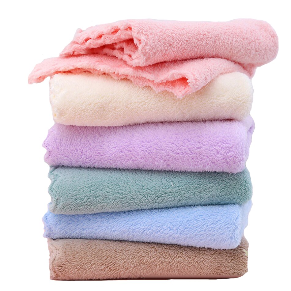 Paños de mano para limpieza de microfibra para niños y adultos, paquete de 5 uds. De 30x30cm, plato de tela de cocina, paños de franela absorbentes de secado rápido