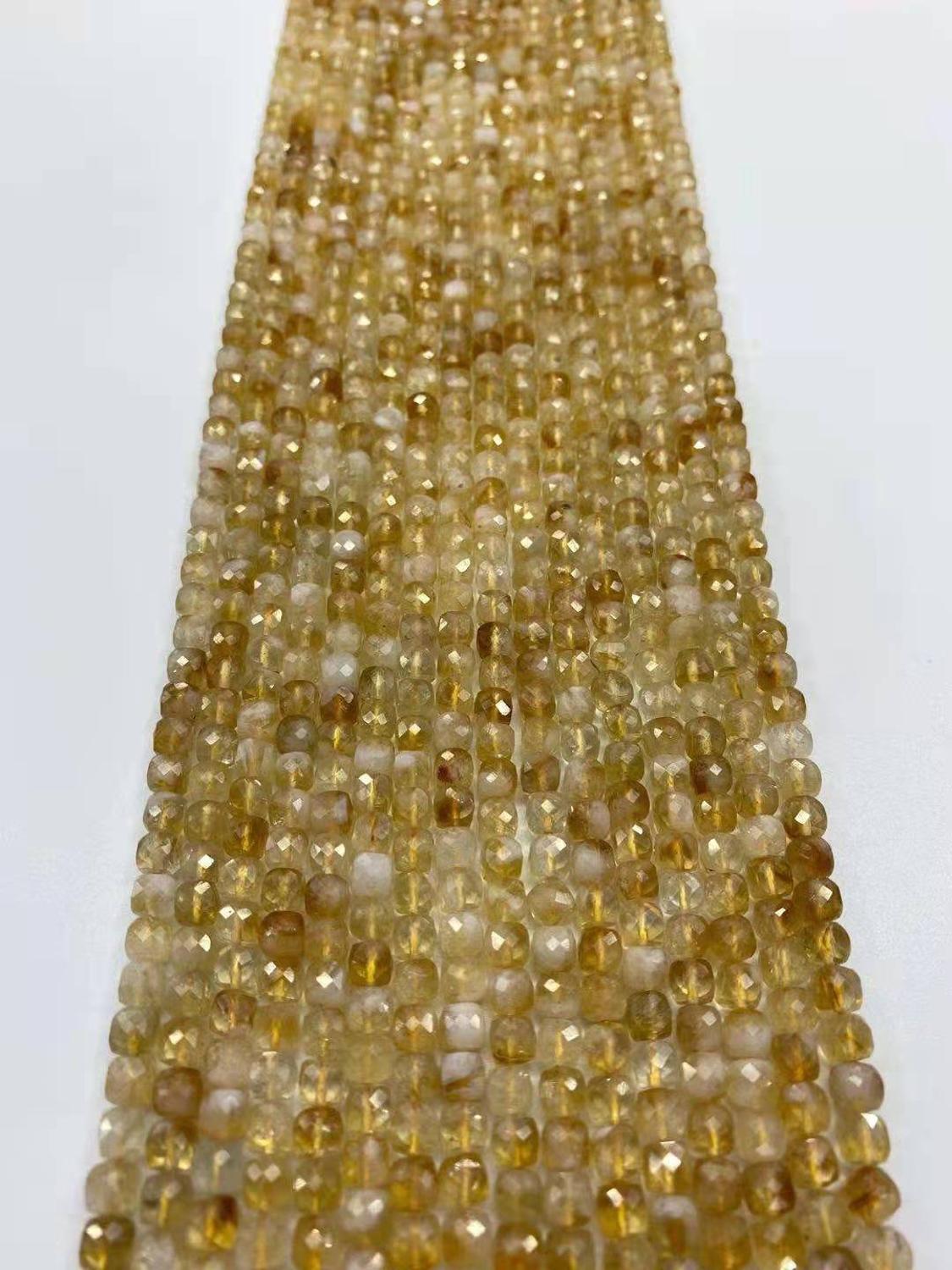 Aaaaa Natuurlijke Kristal Topaas 4X4Mm Diy Sieraden Boutique Crystal 38Cm In Lengte