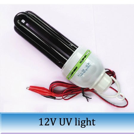 Lámpara violeta de 25W 3U, trampa de luz negra para agricultura, lámparas de ahorro de energía violeta de 12 V, luz germicida ultravioleta