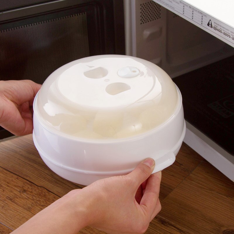Práctico horno de microondas, vaporizador especial respetuoso con el medio ambiente, bollos al vapor, utensilios humeantes con tapa, utensilios de cocina duraderos
