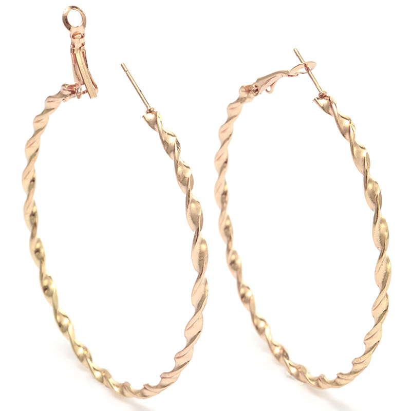 50mm 60mm 70mm Einfache Spirale Große Creolen Für Frauen Aussage Großen Kreis Runde Ohrringe Partei schmuck Mädchen
