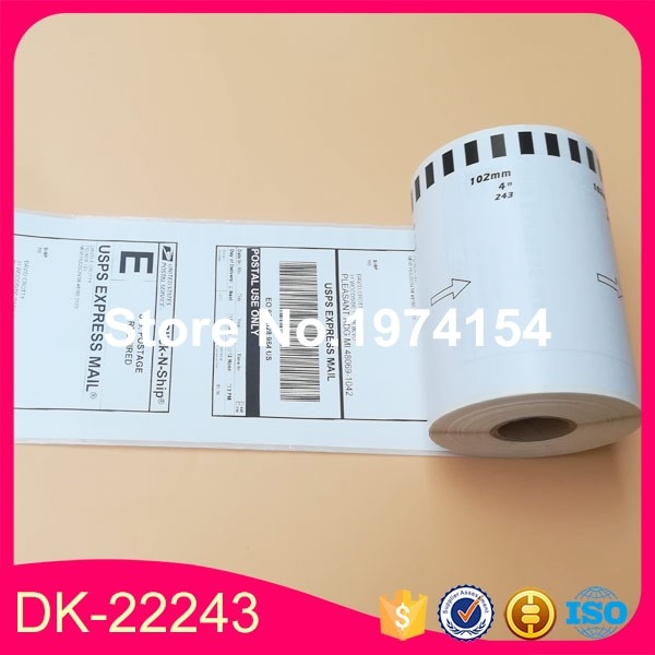 3 Refill Rolls Compatible DK-22243 Label 102mm*30.48M Continuous Compatible for Brother QL-1060 Label Printer White Paper DK2243