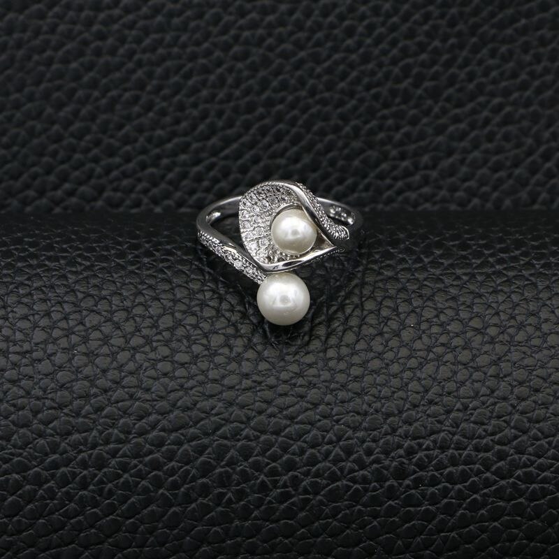 925 silber Braut Schmuck setzt für Frauen Hochzeit Dekoration Weiß Perle Kristall Halskette/Ohrringe/Armbinde/Anhänger/Ring