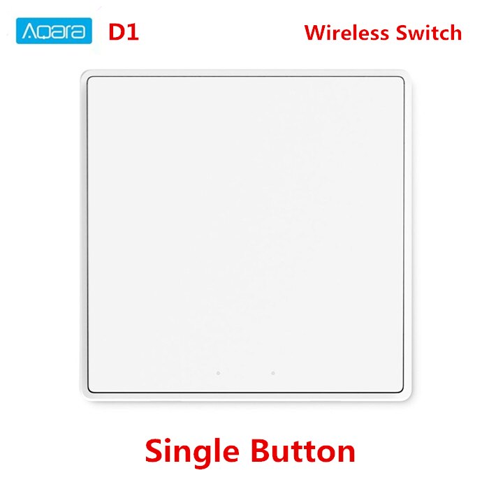 Aqara-Interruptor de pared inteligente D1 Zigbee, interruptor de luz inalámbrico con 3 botones y Control de voz Neutral para Xiaomi mijia mi home homekit: wireless single key