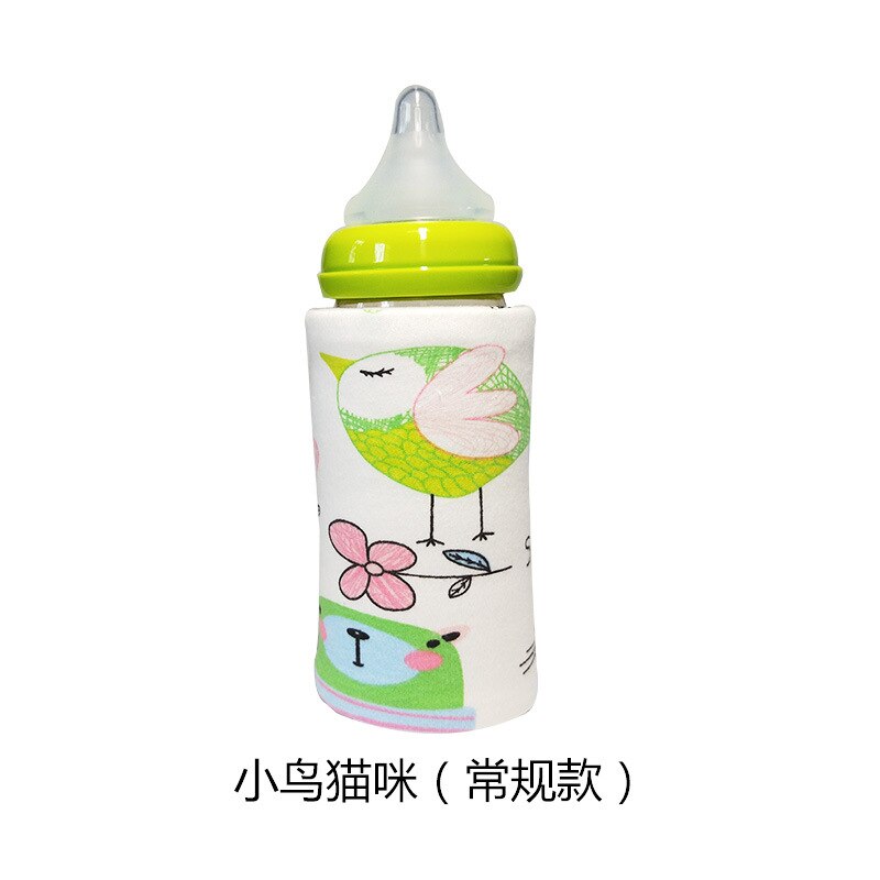 Przenośny podgrzewacz robić butelek dla niemowląt na zewnątrz stały ciepły worek na mleko torba na butelkę dla niemowląt przechowywanie komora grzewcza torba izolacyjna: ptak kot