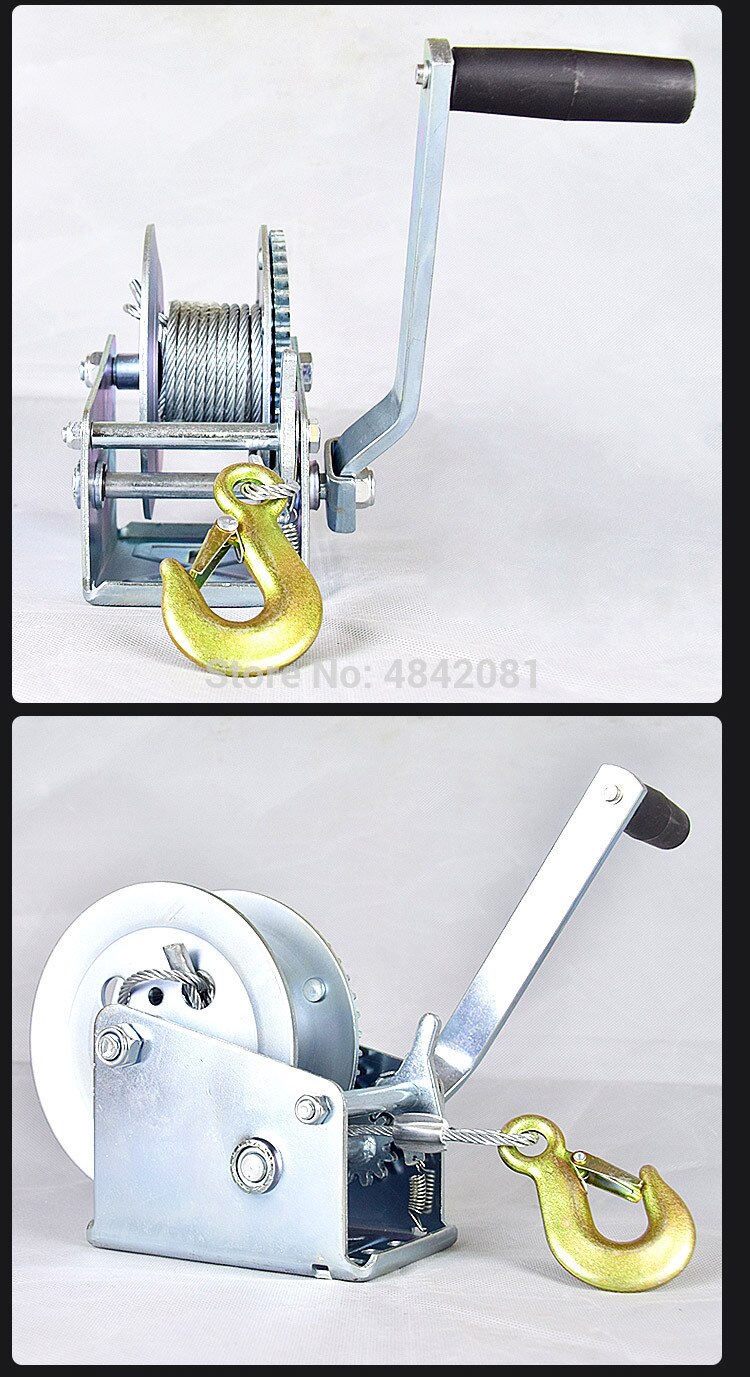 2000lbs-3000LBSx8/15/30m Boat truck auto self-locking hand manual Galvanized steel winch hand tool lifting sling