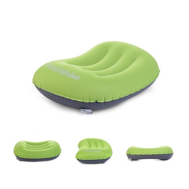 Naturehike bærbar ultralet oppustelig pude tpu polyester elastisk stof til udendørs camping rejser sove luftpude: Grøn