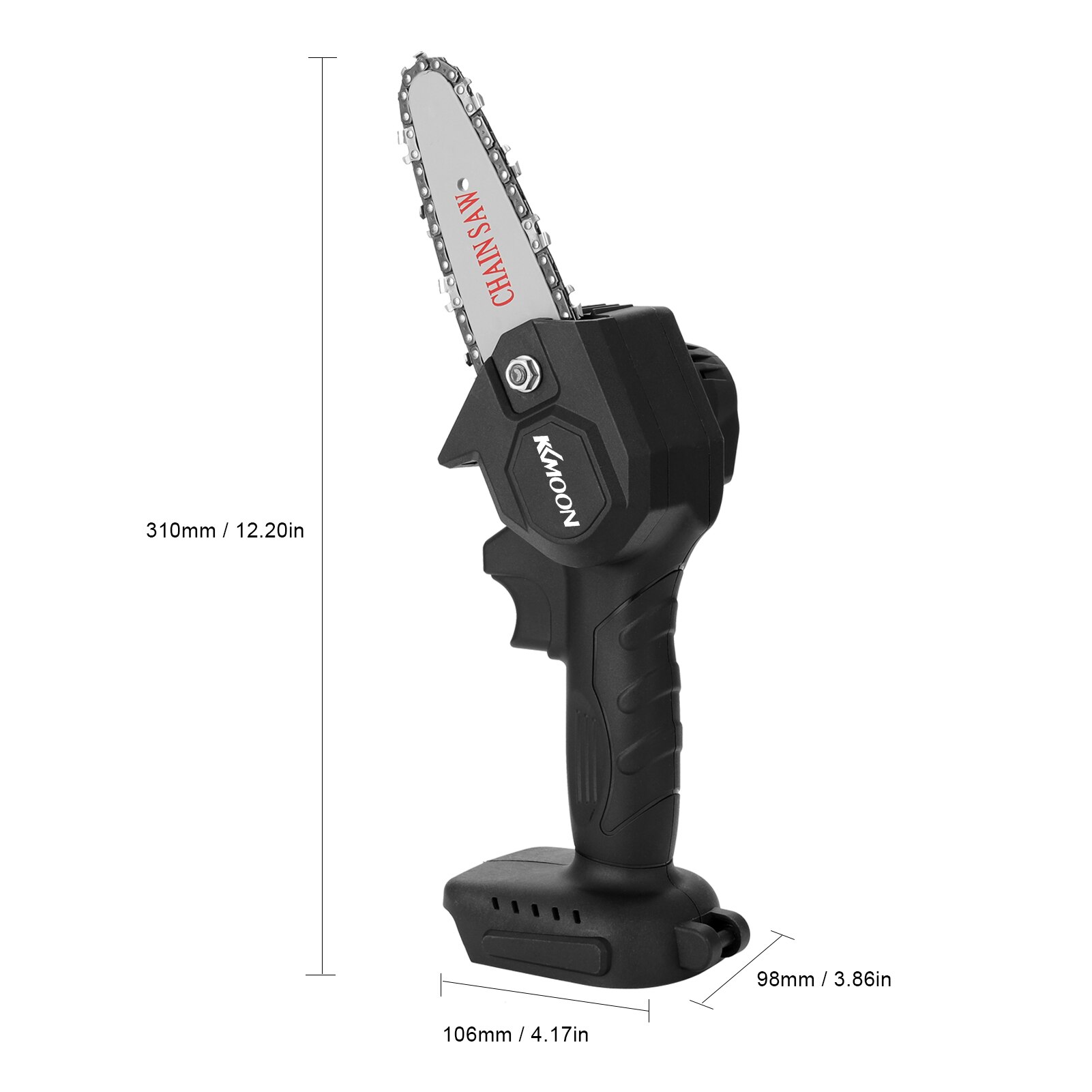 KKmoon Portable électrique taille scie Mini brosse moteur bois Spliting tronçonneuse une main outil de travail du bois pour jardin verger