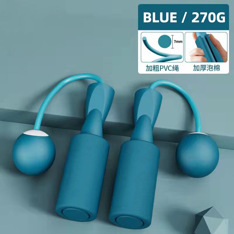 Köysi hyppynaru ropeless pvc hyppynaru johdoton hyppyköysi lapsille aikuisille kannettavat kuntolaitteet kuntosali fitness 270g 390g: 270g ei köyttä sininen