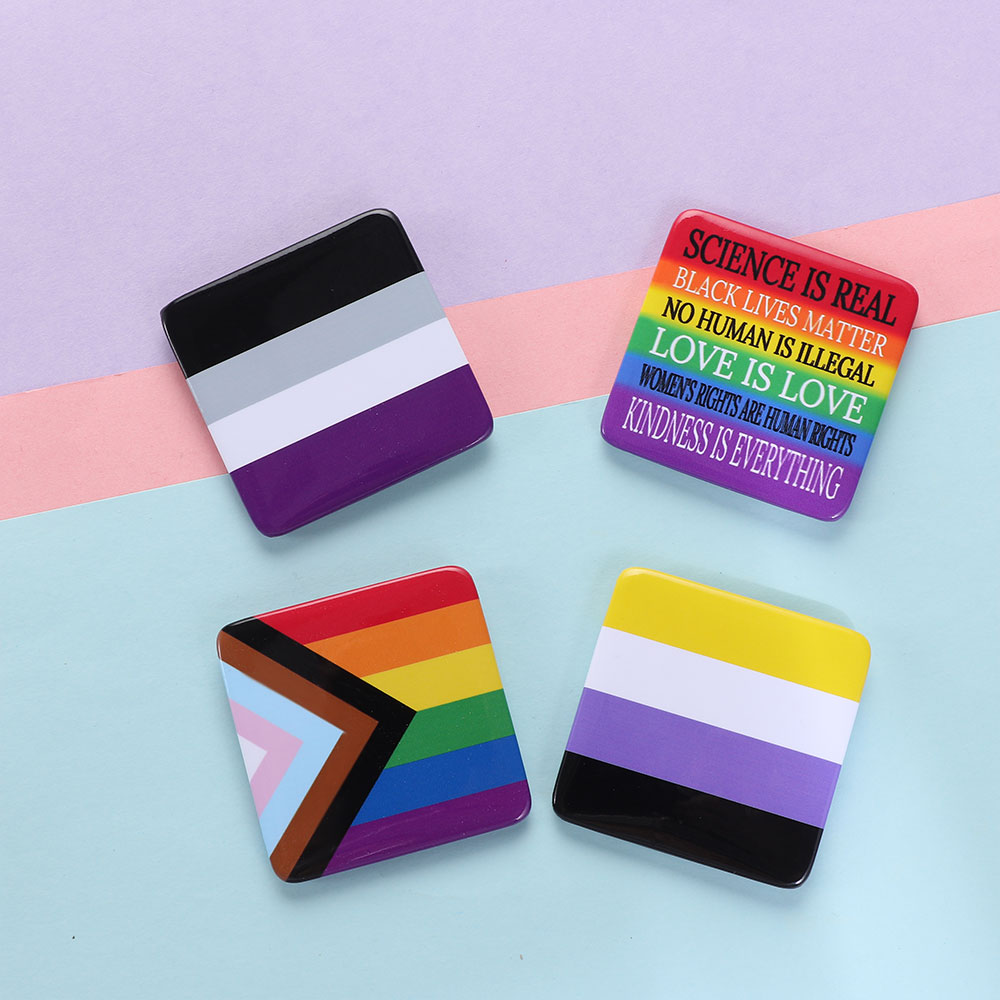 Broche unisexe en émail, drapeau LGBT, arc-en-ciel, cœur, paix et amour, sac à vêtements, épingle à revers, Gay, lesbiennes, icône de fierté, Badge, bijoux