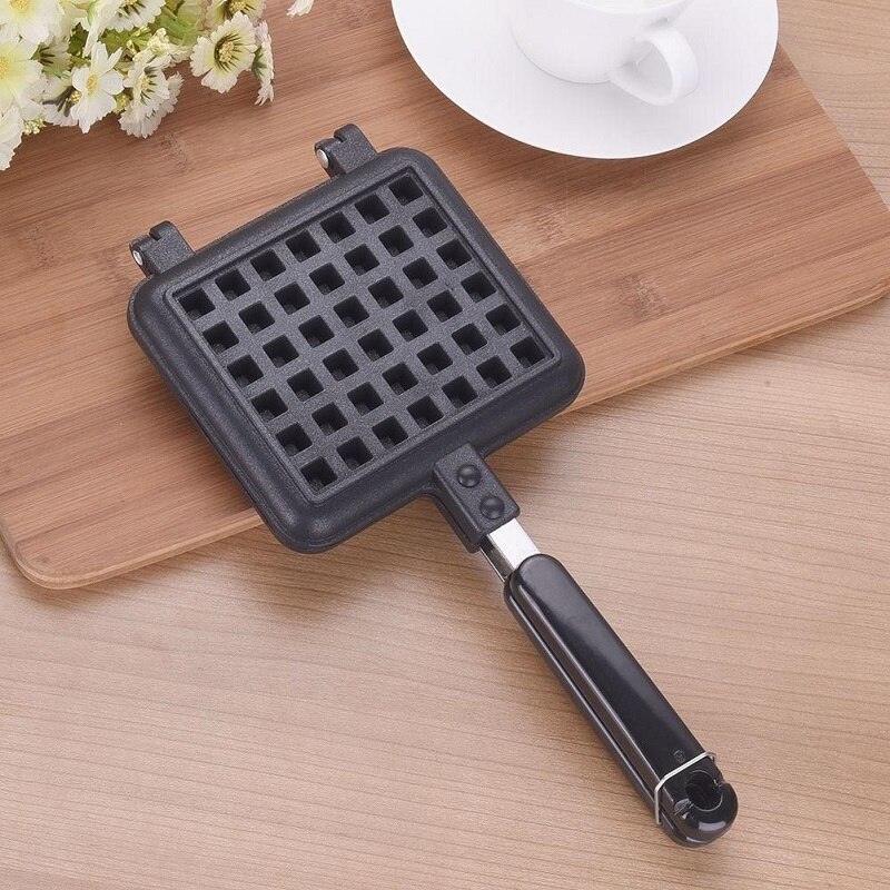 Household Waffle Bake Mold Kitchen Gas Non-Stick Waffle Maker Pan Mould Mold Press Plate Waffle Iron Baking Tools 29