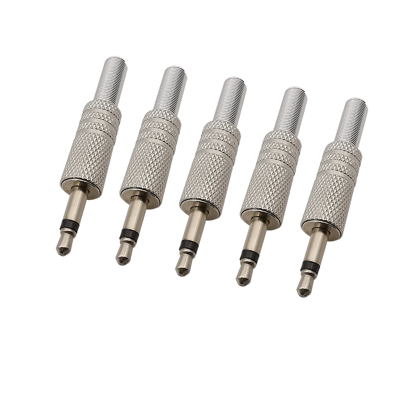 5 Stuks Metalen 3.5Mm Mannelijke Stekker 2/3/4 Polen Mono/Stereo Audio Koptelefoon Connector Jack Ts/Trs/Trrs 3.5Mm Plug Solderen Diy Reparatie: Army Green