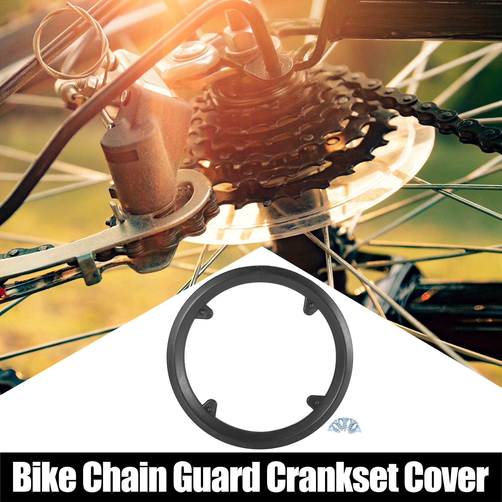 Uxcell-Juego de bielas para bicicleta, Protector de rueda de cadena de manivela, cubierta de anillo, protección protector bielas mtb 40T42T 46T 48T 52T4/5 agujeros