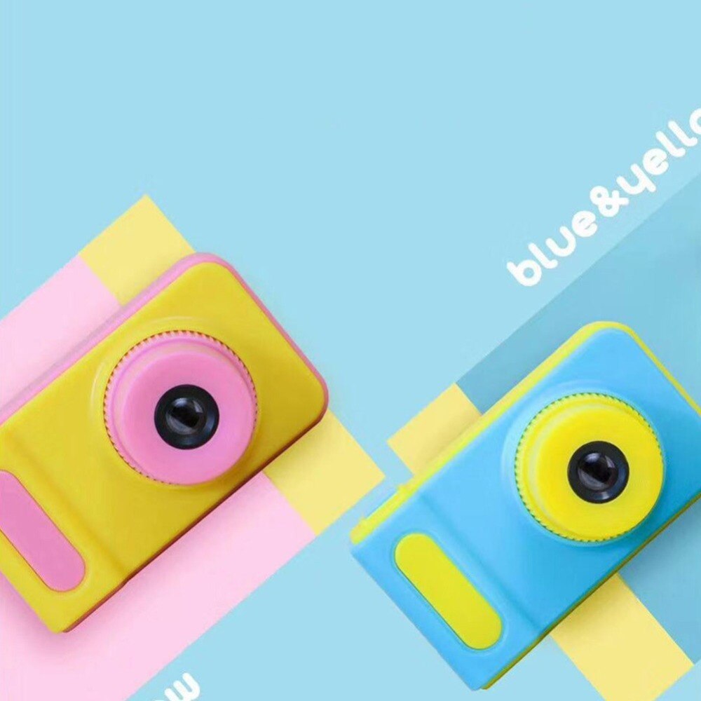 HD 1080P Mini Digital Camera 2 Inch Educational Cartoon Cute Camera Toy Children Birthday Safe Toddler Toys Cool Kid Camera