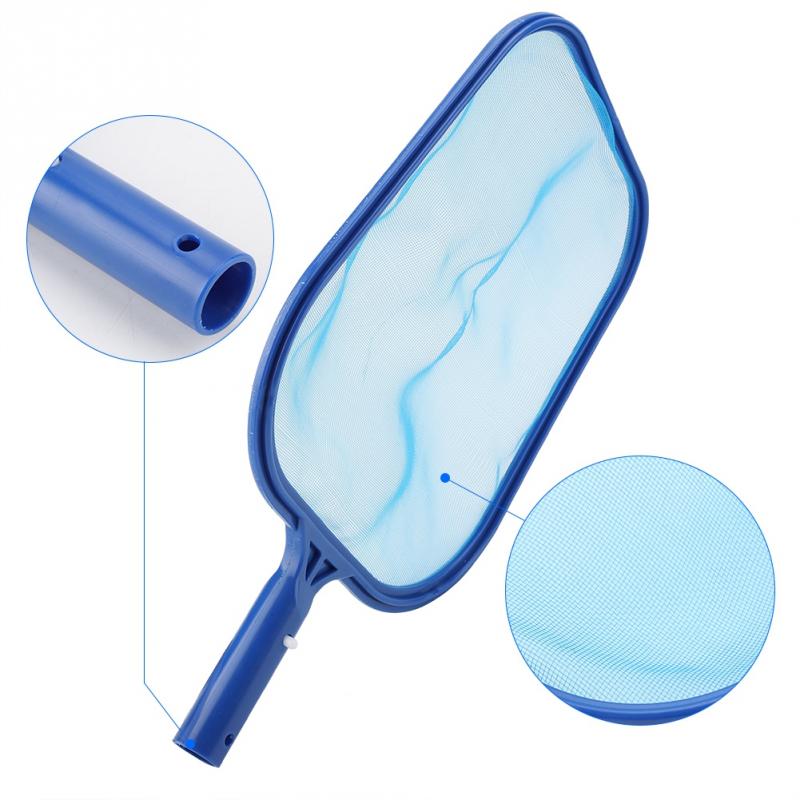 Portable ABS Lightweight Leaf Skimmer Mesh Net Frame Swimming Pool Pond Tub Blue Cleaning Tool for Many Poles and Leaves