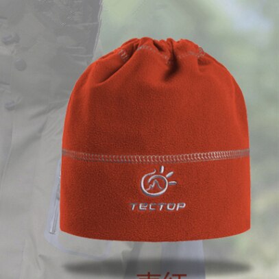 Tectop vinter udendørs vindtæt termisk vandring cap holder varm fleece hat: Orange