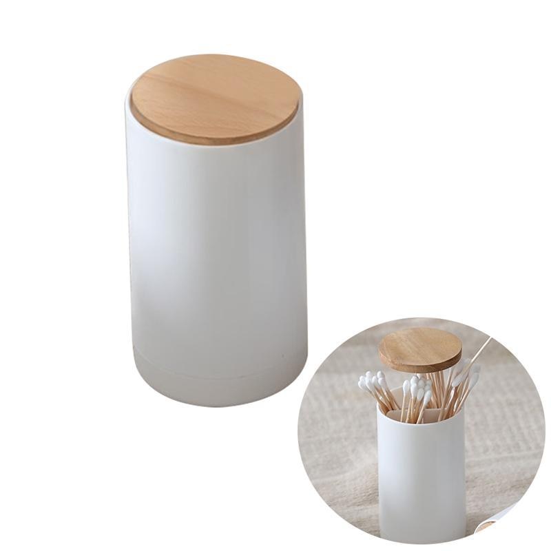 Automatic Pop-up Cotton Bud Swabs Toothpick Holder Dispenser Case Q-tips Holder Storage Organizer Box Home Hotel Decoration