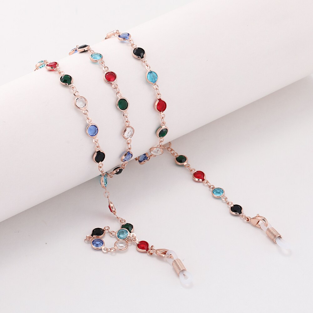 SKYRIM, antideslizante, gafas de sol de cristal para mujer, cadena dorada plateada, correas y cordones para el cuello, cuerda, cadenas para anteojos, soporte de cordón