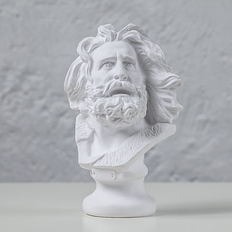 Noordse klassieke figuur gipsen beeld moderne minimalistische hars ambachten retro 3d mini schets avatar kunst model huisdecoratie