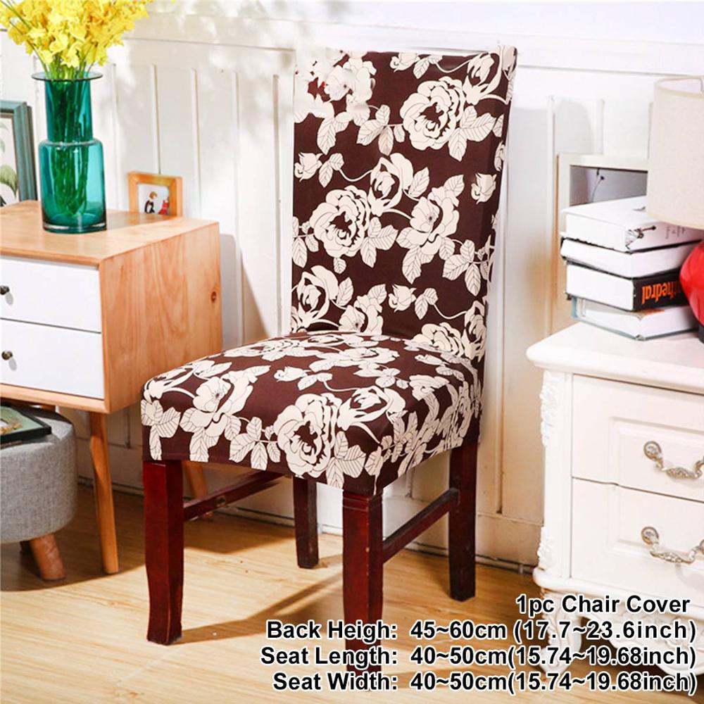 Housse de chaise élastique en spandex de style nordique royal, housse de siège de salle à manger extensible, housses de siège de chaise pour banquet de mariage, hôtel: Style 8