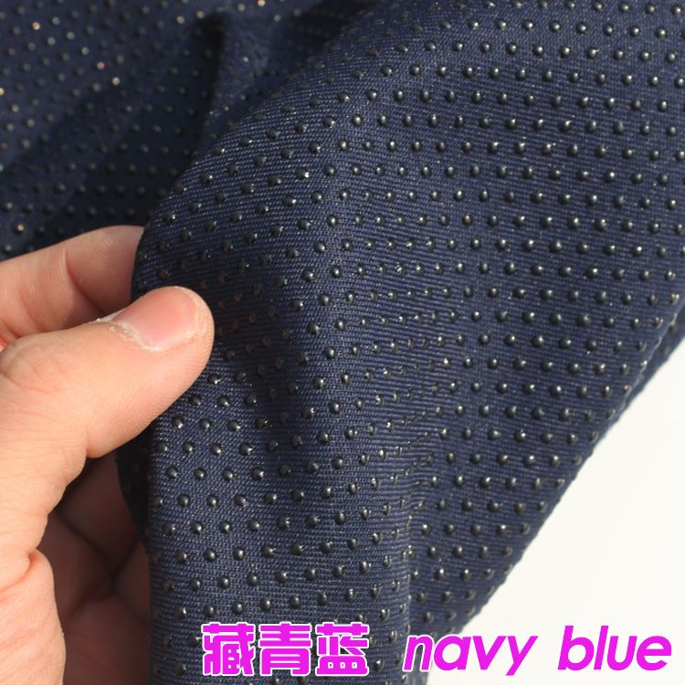 50 x 150cm polyester skridsikkert stof diy pude tæppe sål skridsikker vinyl skridsikkert stof: Marine blå