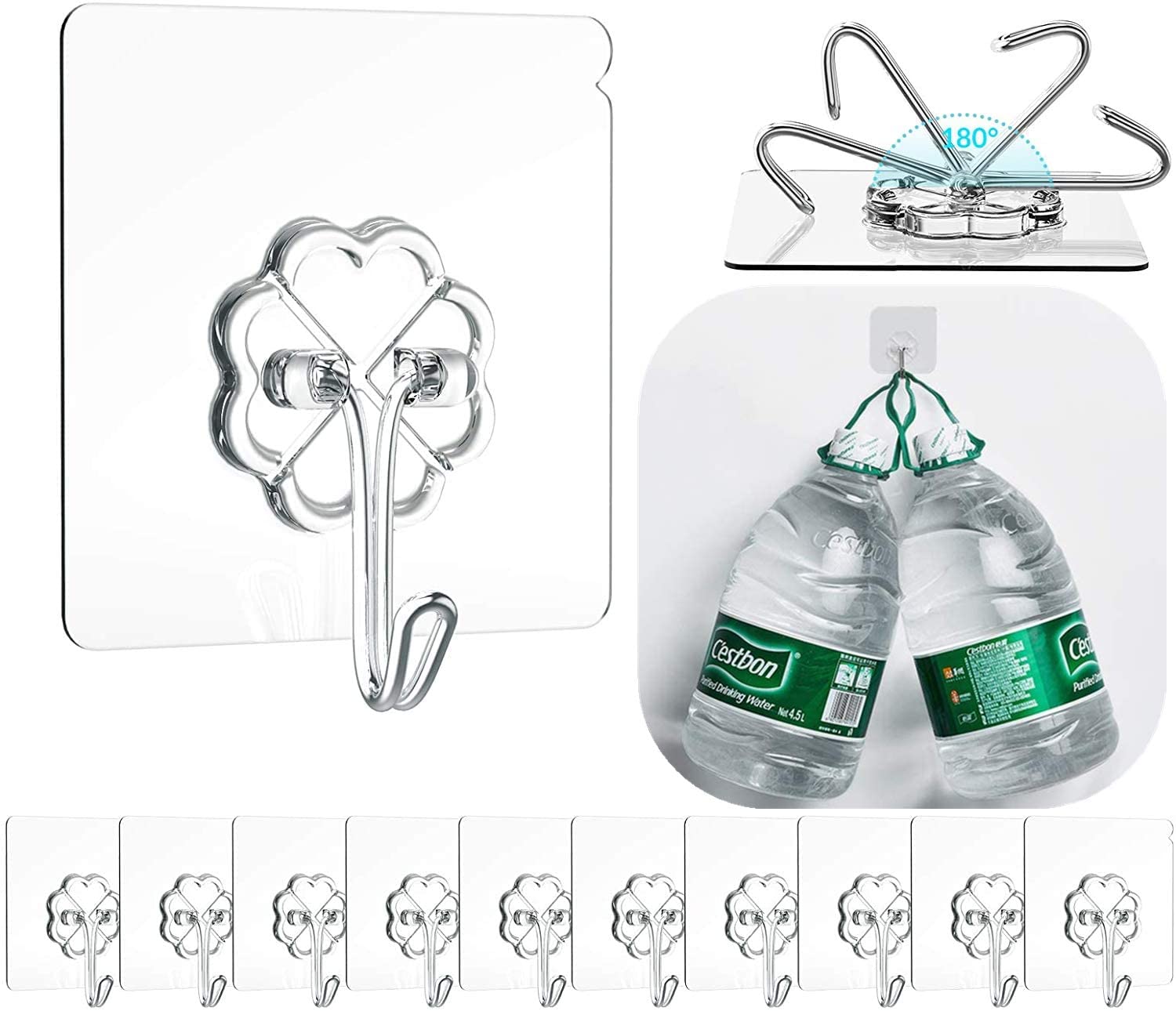 Przezroczyste mocny samoprzylepny drzwi wieszaki na ścianę haki ssania duże obciążenie stojak na kubki przyssawka robić kuchni ręcznik łazienkowy wiszące