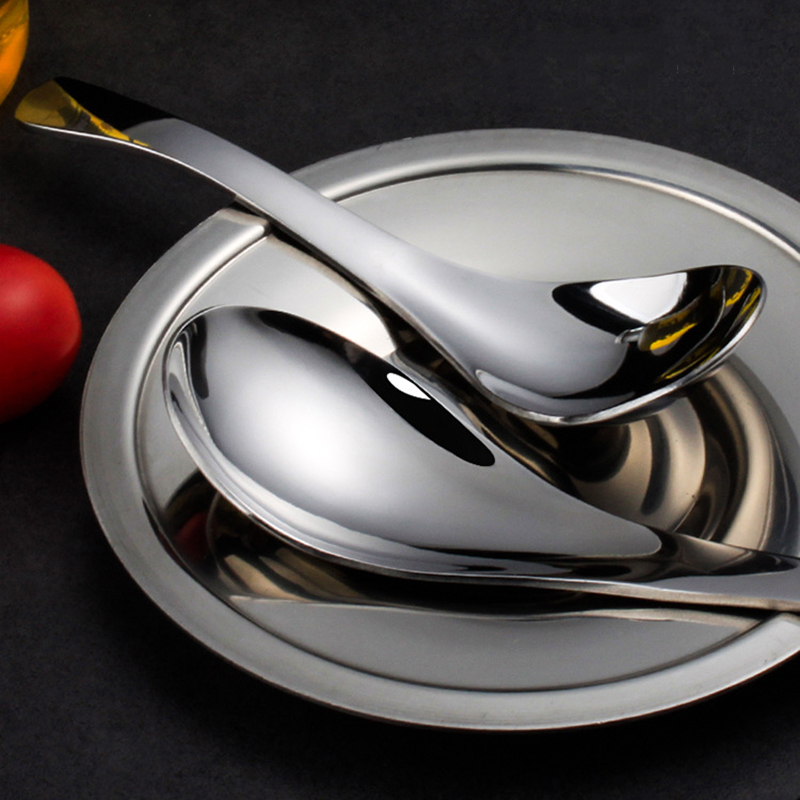 Cuillère à soupe en acier inoxydable, petite cuillère, épaisse et de grande capacité, créative