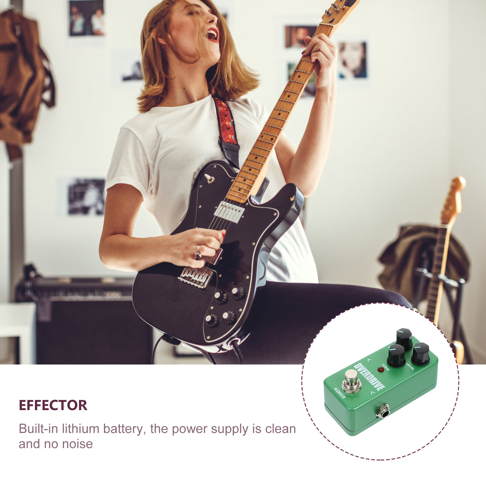 1 Set Over Drive Guitar Effector Guitar Pedal Effector Mini Effector Guitar Effect Pedal for Studio Shop Home