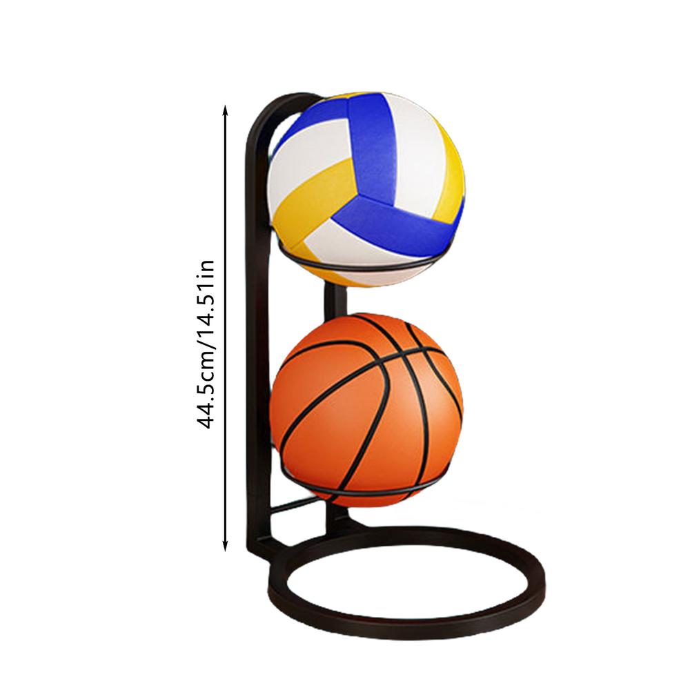 Indoor Children Basketball Storage Rack Put Ball Football Storage Basket Placed Rack Kindergarten Volleyball Stand Holder Space: black