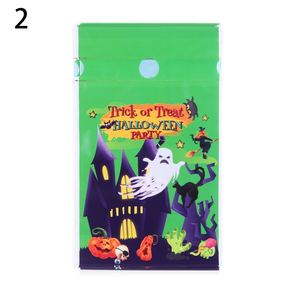 10 stk store halloween-poser småkaker godteripakke snøre innpakning festposer oppbevaring halloween-dekor: 2