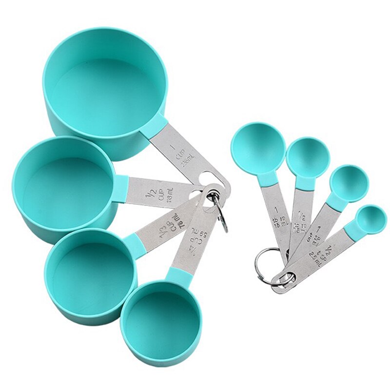 8 Piece Baking Accurate Measuring Set Measuring Cup and Spoons for Measuring Dry / Liquid Ingredients Kitchen Tool