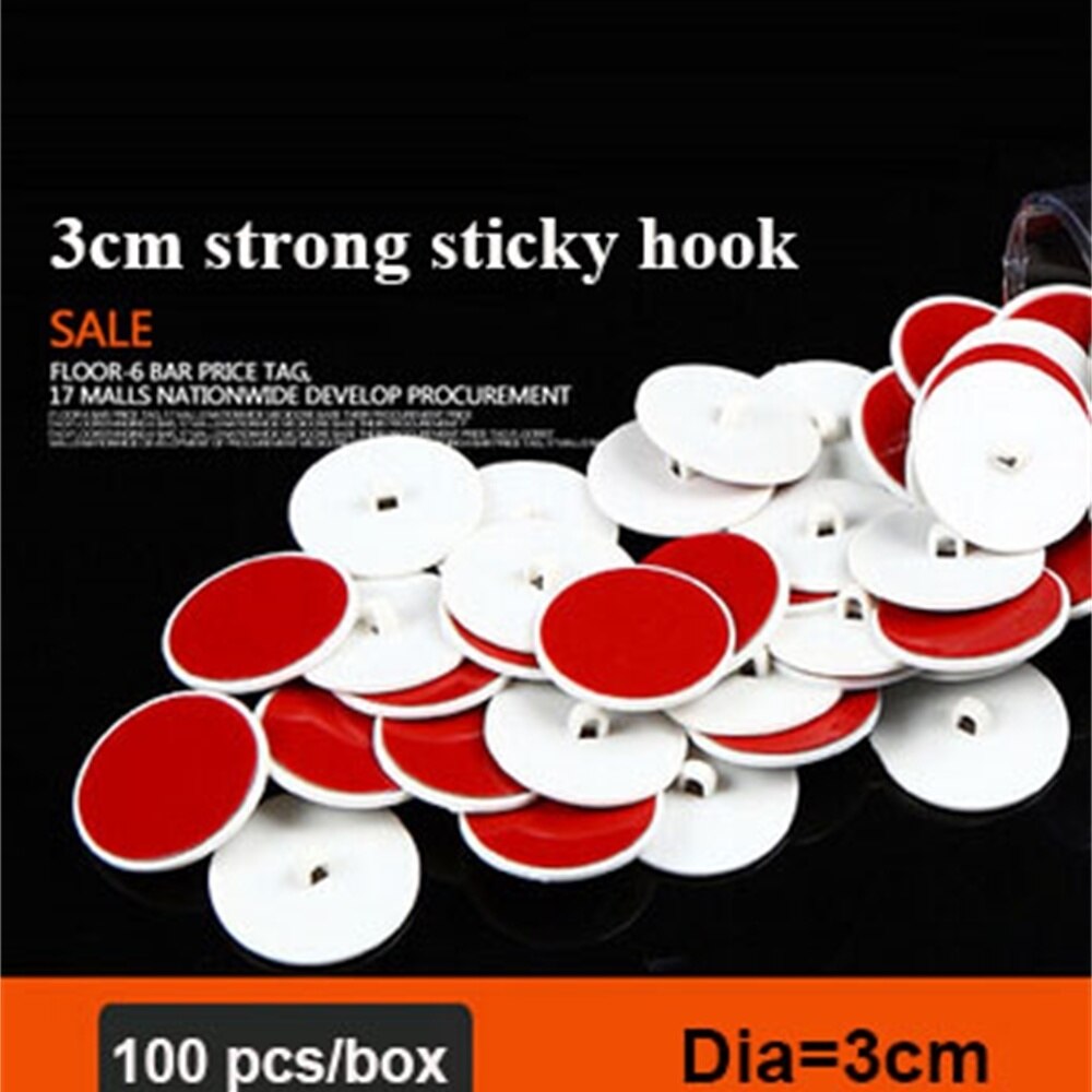 3cm Fastener Hook Sticker Adhesive Label Holder Multifunctional Accessories Poster Clip Stick Holder Sticky Hanger Poster Frame