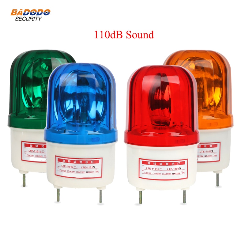 Alarm light for Sliding Gate opener Siren for Automatic Swing Gate Operator rotary alarm warning gate lamp 110dB sound alarm