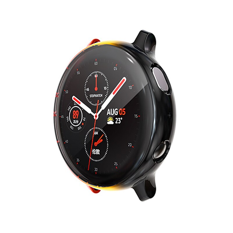 Screen Protector case for samsung galaxy watch active 2 for Galaxy Active 40mm/44mm Soft silicone full Protection cover case: Color 2 / 40mm