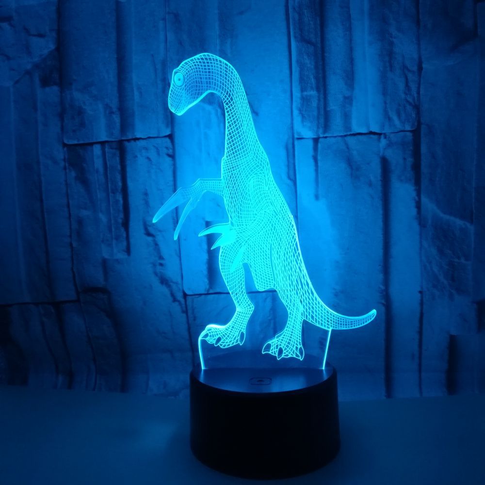 3d Dinosaurus Lamp multi-color Touch 3d Led Visuele Bureaulamp Afstandsbediening Licht Sikkel Dragon 3d Tafel Lampen