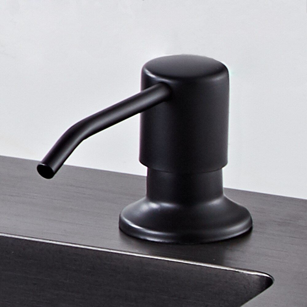 Kitchen Sink Soap Dispenser Liquid Soap Bottle 300ML Black Bathroom Detergent Liquid Hand Wash Soap Dispenser Pumps Chrome