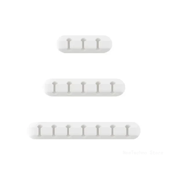 Cable Organizer Silicone USB Cable Winder Desktop Tidy Management Clips Cable Holder for Mouse Headphone Wire Organizer: GRAY