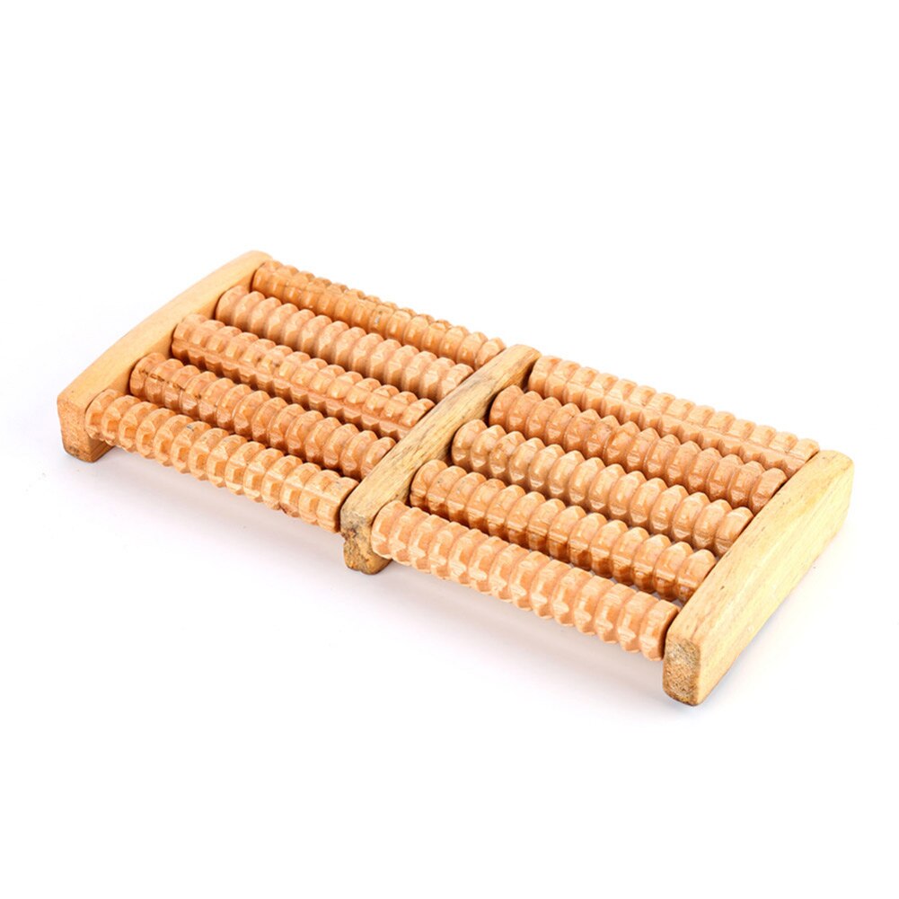 Neue 5 Reihen Rad Holz Massagegerät Holz Rolle Fuß Massagegerät Entspannen Linderung die Gesundheit99