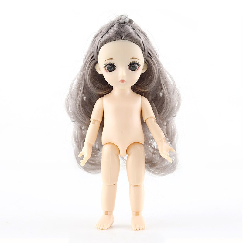 16cm mobile Joint poupée jouet 3D grands yeux longue poupée femme corps Muscle poupée Joint poupée: 05