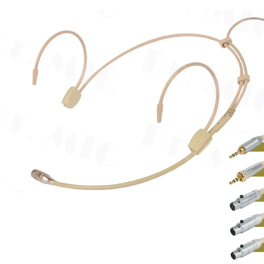 Ohrbügel-Mikrofon, am Kopf getragenes Headset-Mikrofon, omnidirektionales Kondensatormikrofon für mit Mikrofonabdeckung