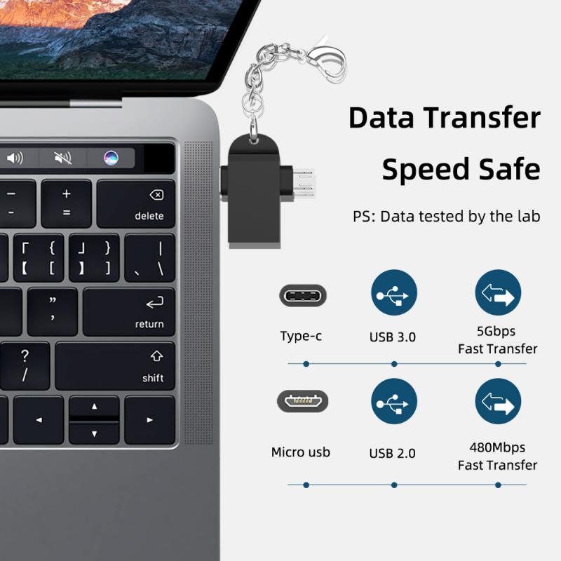 Heißer! 2-in-1 Typ-C Mikro USB OTG Adapter Für Android Huawei USB 3,1 Daten Übertragen Konverter für Tablette Festplatte Telefon